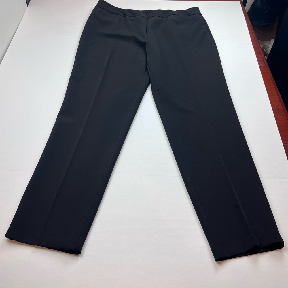 Zac & Rachel Womens Size 12 Black Dress Pant Slightly Tapered Preppy Four Pocket